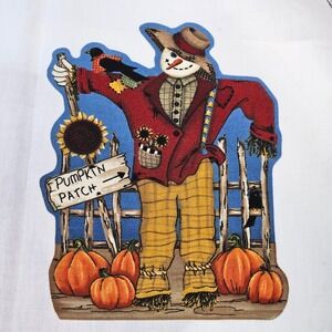 Cranston Print Works Vintage Scarecrow Row Fabric Panel Wall Hanging Leslie Beck